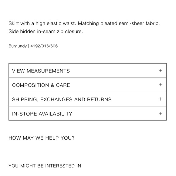 Zara NWT burgundy drop waist double layered underlay mixed pleated knit skirt - Picture 15 of 15